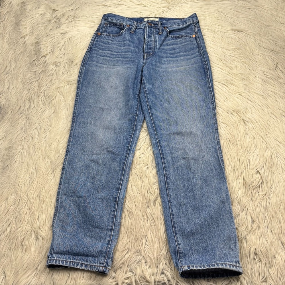 Madewell Women's 27 Rigid Stovepipe Jeans in Portsmith Wash Button‎ Fly Straight